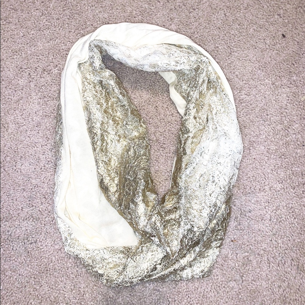 Gold Laced Infinity Scarf